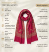 Mir-e-Khas Men's Kashmir-Inspired Kani Paisley & Geometric Border Wool Blend Red Shawl