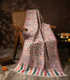 Mir-e-Khas Traditional Kashmiri Kani Weave White Shawl for Men – Wool Blend