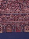 Blue Jamawar Wool Blend Women Shawl with Intricate Paisley Weave – 80×40 Inches
