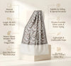 Mir-e-Khas Men's Kashmir-Inspired Jamawar Floral Paisley Vine White Shawl