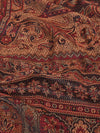 Black Jamawar Wool Blend Women Shawl with Intricate Paisley Weave – 80×40 Inches