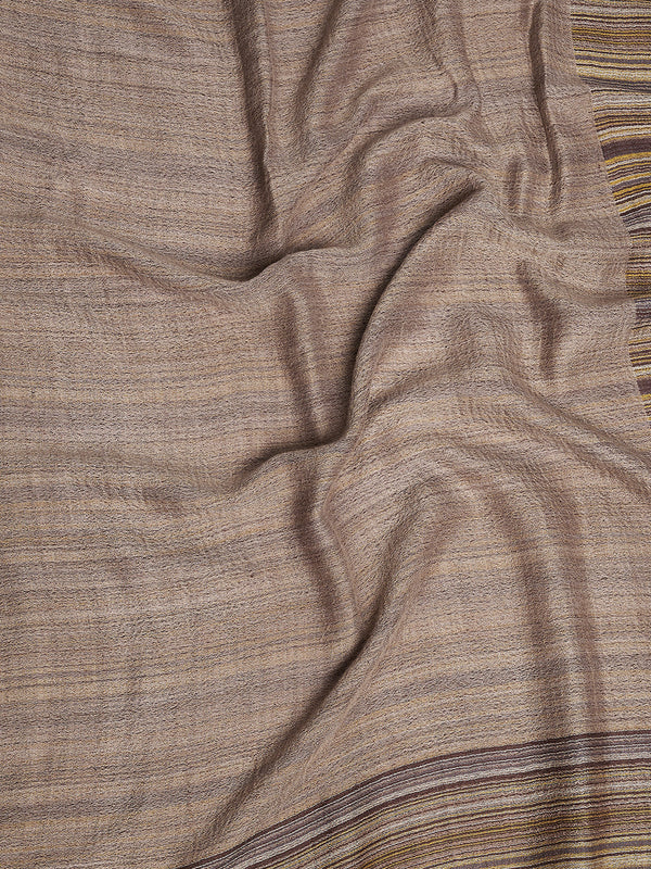 Reversible Woolen Women Stole with Fine Striped Weave | Soft Wrap (80 × 28 Inches)