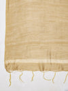 Beige Solid Cotton Dupatta with Subtle Texture & Tassel Ends (Size: 2.5x1 m Approx)
