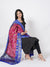 Bandhani Banarasi Gharchola Silk Dupatta in Pink & Royal Blue (Size: 2.5x1 m Approx)