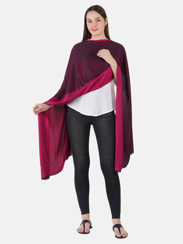 Reversible Bamboo Silk Women Stole | Elegant Dual-Tone Statement Wrap (80 × 28 Inches)