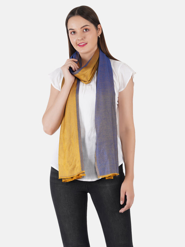 Reversible Bamboo Silk Women Stole | Elegant Dual-Tone Statement Wrap (80 × 28 Inches)
