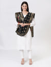 Black Paithani Silk Dupatta with Traditional Peacock Motifs (Size: 2.5x1 m Approx) Dupatta Shivmani Creations 