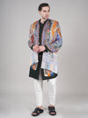 Bamboo Silk Heritage Printed Mens Stole | Refined Traditional Statement Wrap (80 × 28 Inches)