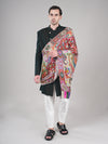 Bamboo Silk Heritage Printed Mens Stole | Refined Traditional Statement Wrap (80 × 28 Inches)