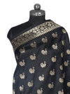 Black Paithani Silk Dupatta with Traditional Peacock Motifs (Size: 2.5x1 m Approx) Dupatta Shivmani Creations 