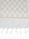 White Banarasi Silk Dupatta with Woven Butti Motifs & Zari Border (Size: 2.5x1 m Approx)