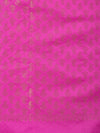 Pink Banarasi Silk Dupatta with Gold Zari Buti & Ornate Border (Size: 2.5x1 m Approx)