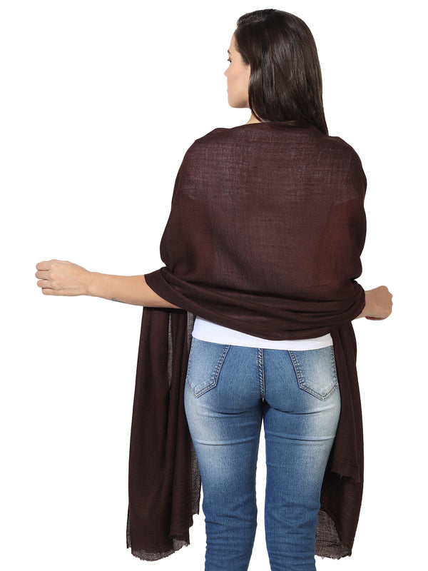 Micro Wool Solid Women Stole | Lightweight Essential (80 × 28 Inches)