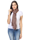 Micro Wool Solid Women Stole | Lightweight Essential (80 × 28 Inches)