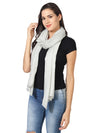 Micro Wool Solid Women Stole | Lightweight Essential (80 × 28 Inches)