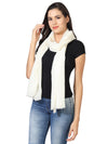 Micro Wool Solid Women Stole | Lightweight Essential (80 × 28 Inches)