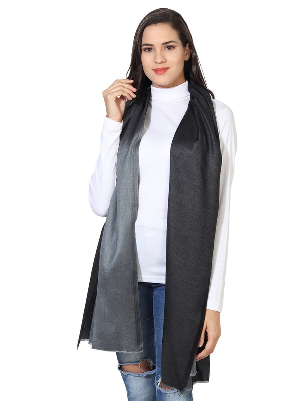 Reversible Bamboo Silk Women Stole | Elegant Dual-Tone Statement Wrap (80 × 28 Inches)