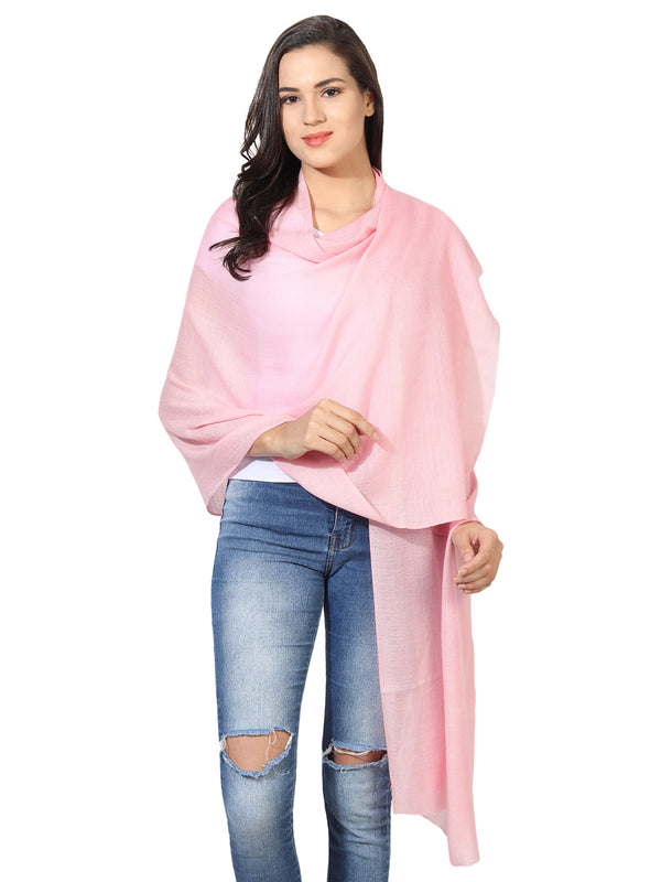 Micro Wool Solid Women Stole | Lightweight Essential (80 × 28 Inches)