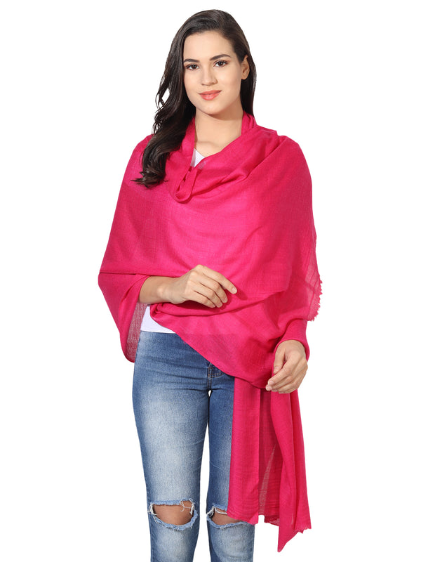 Micro Wool Solid Women Stole | Lightweight Essential (80 × 28 Inches)
